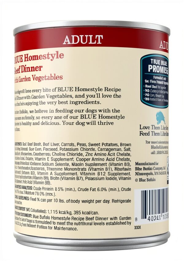 Blue Buffalo Homestyle Recipe Natural Wet Dog Food Beef-1