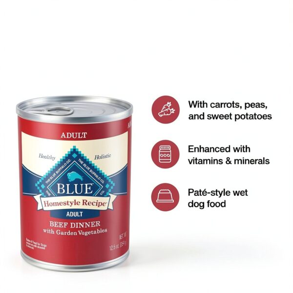 Blue Buffalo Homestyle Recipe Natural Wet Dog Food Beef-3