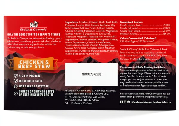 Stella Chewys Wild Red Dog Food Grain Free Protein Stew-1