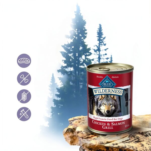 Blue Buffalo Wilderness Wet Dog Food Salmon Chicken-5