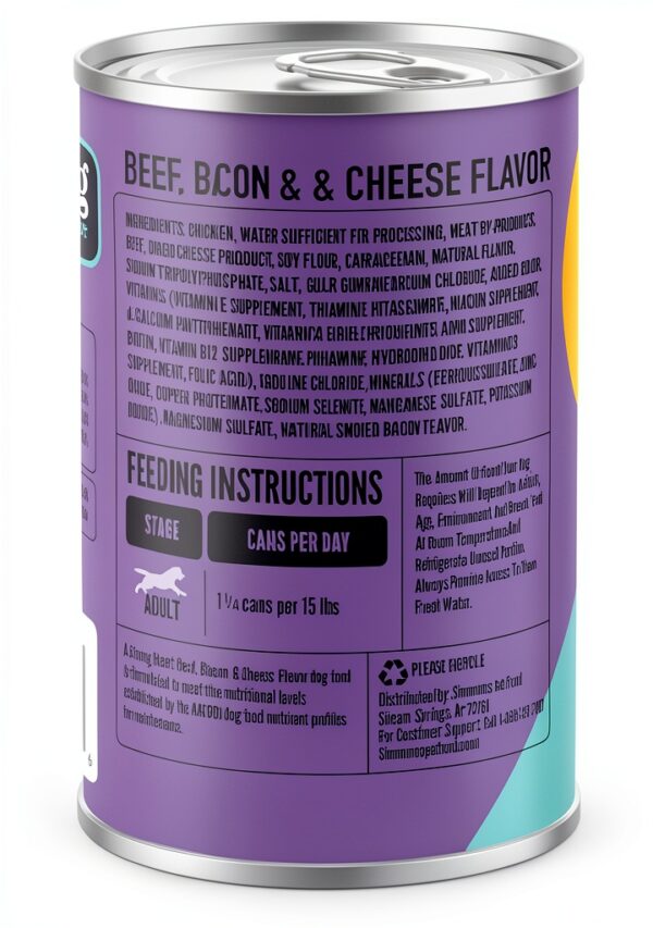 A Strong Heart Wet Dog Food Beef Bacon Cheese Flavor USA-2