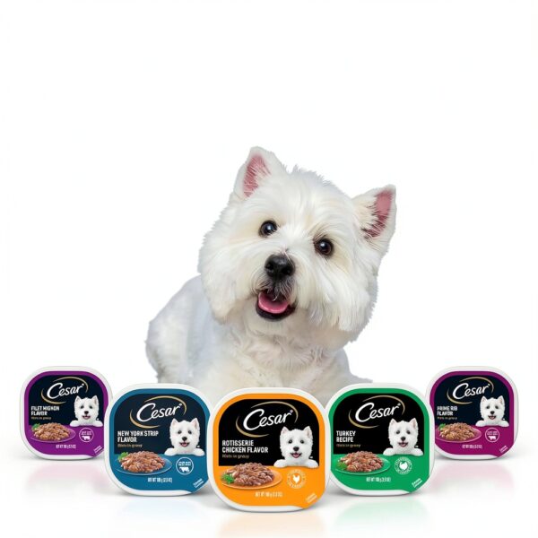 Cesar Filets in Gravy Wet Dog Food Real Beef Protein-6