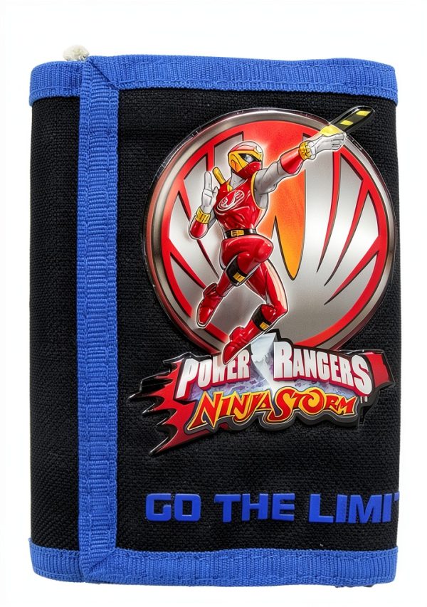 Disney Power Rangers Wallet Blue Trifold Boys Accessory