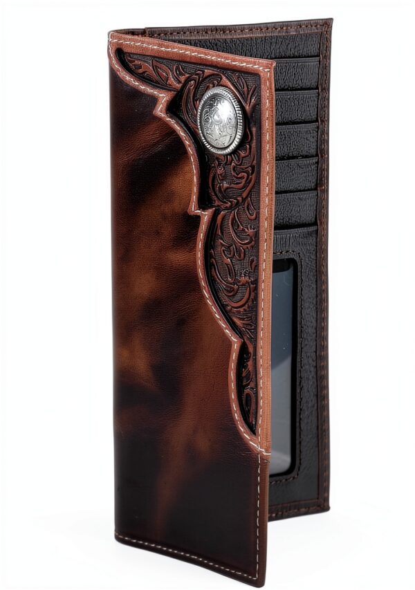 Ariat Boys Wallets Durable Leather Compact Design-5