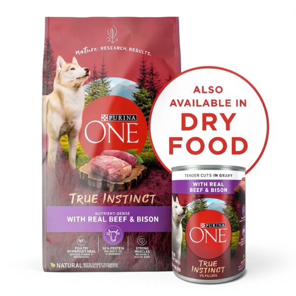 Purina ONE High Protein Canned Dog Food Beef Bison-5
