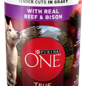Purina ONE High Protein Canned Dog Food Beef Bison-0