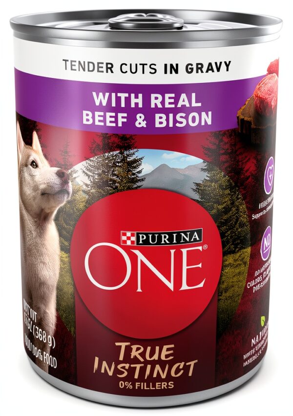 Purina ONE High Protein Canned Dog Food Beef Bison-0