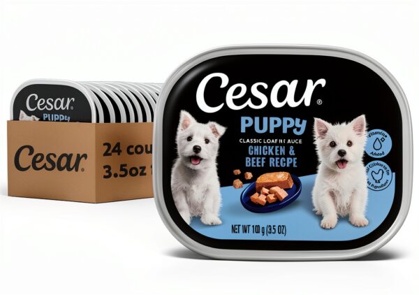 Cesar Puppy Wet Dog Food Real Chicken Loaf in Sauce-0