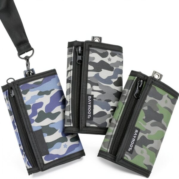 Kids Wallet with Zipper Pocket Neck Strap Boys Travel-1