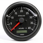 VDO Industrial Tachometer Black Plastic Unisex Model-0