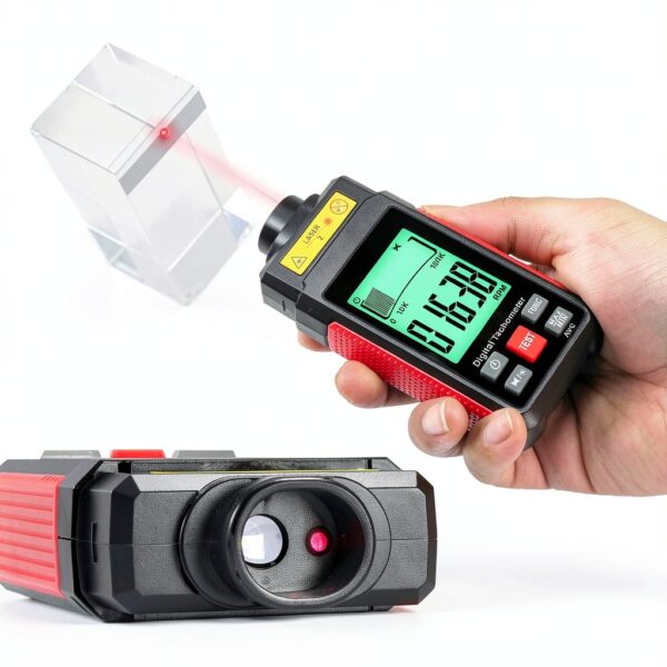 JuviPerpric Tachometer Dual Mode RPM Meter Industrial Tool-5