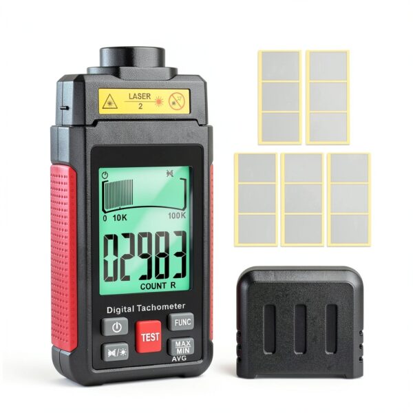 JuviPerpric Tachometer Dual Mode RPM Meter Industrial Tool-0