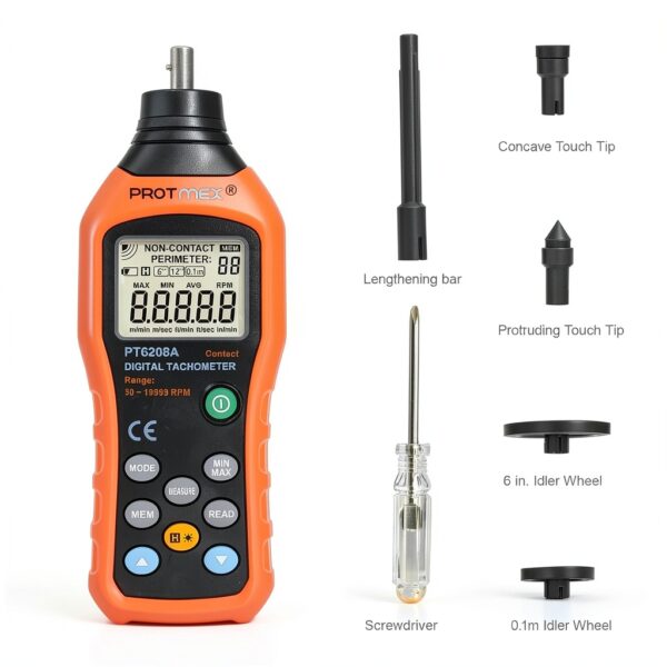 Peakmeter PT6208A Digital Tachometer Tool-2