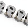 Lfang Timing Pulley 25T 2GT Aluminum Flange 5-8mm Bore for GT2 Belt-0