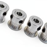Lfang Timing Pulley 25T 2GT Aluminum Flange 5-8mm Bore for GT2 Belt-0