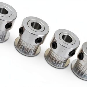 Lfang Timing Pulley 25T 2GT Aluminum Flange 5-8mm Bore for GT2 Belt-0